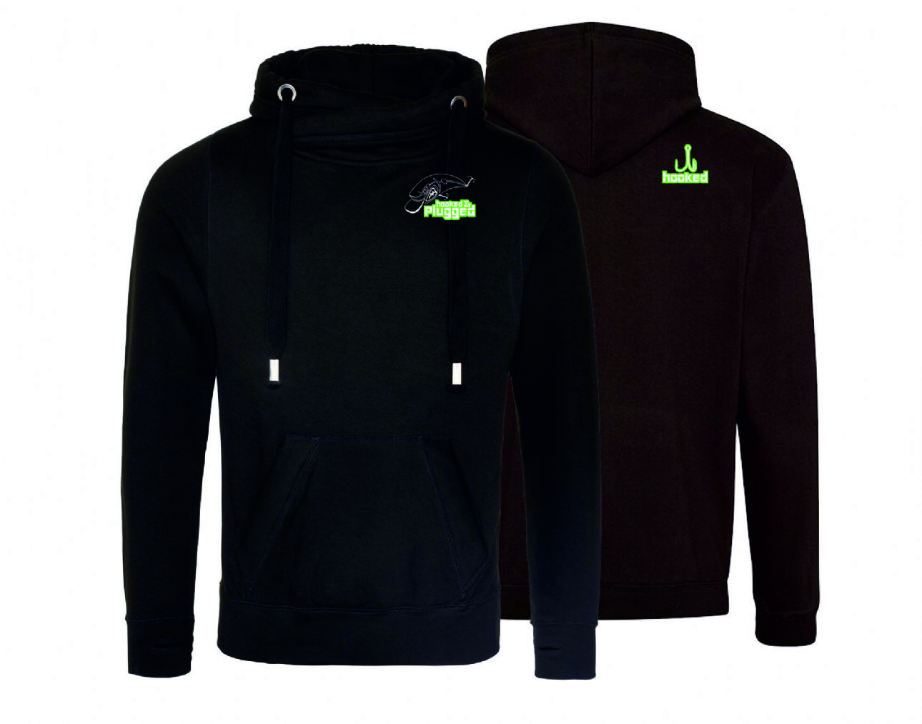 Hooked & Plugged X Neck Hoodies